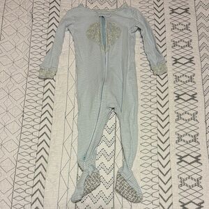 Carter's Light Blue Striped Footed One Piece